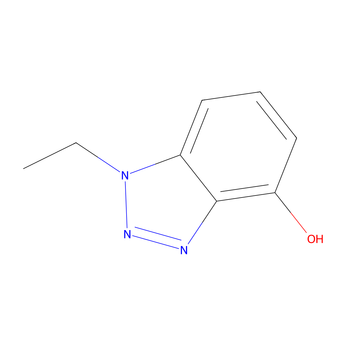 1-Ethyl-1H-1,2,3-benzotriazol-4-ol molecular structure, CAS 82132-02-3