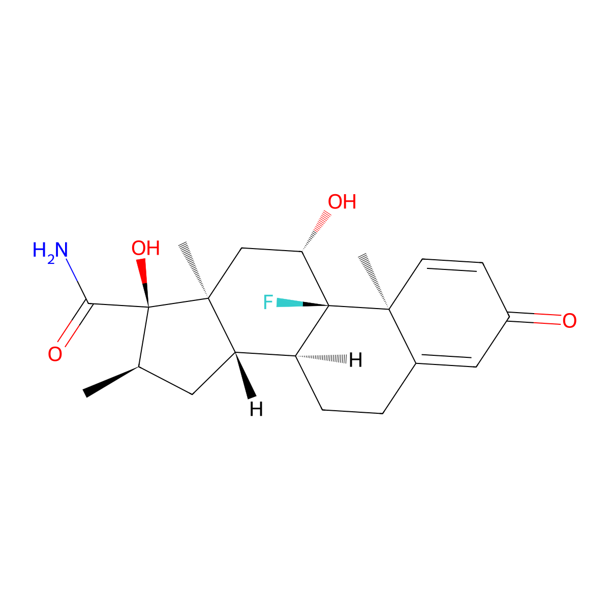 Dexamethasone-17-carboxamide molecular structure, CAS 82137-90-4