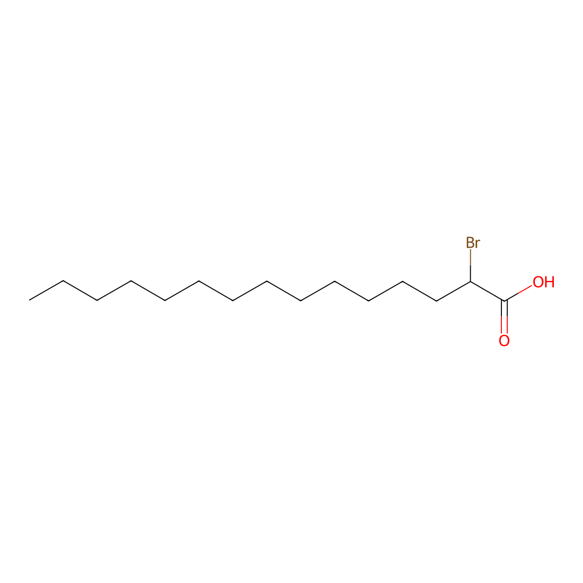 2-Bromopentadecanoic acid molecular structure, CAS 82144-78-3