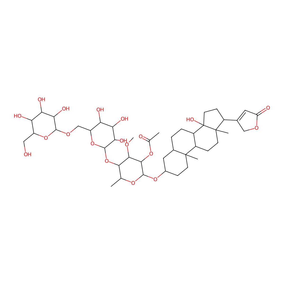 Acetylthevetin B molecular structure, CAS 82145-55-9