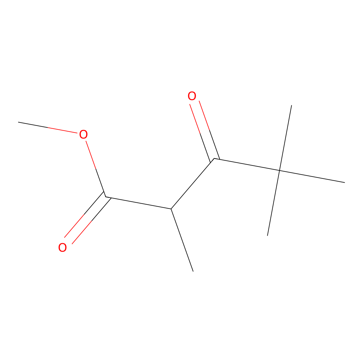 Methyl 2,4,4-trimethyl-3-oxopentanoate molecular structure, CAS 82145-70-8