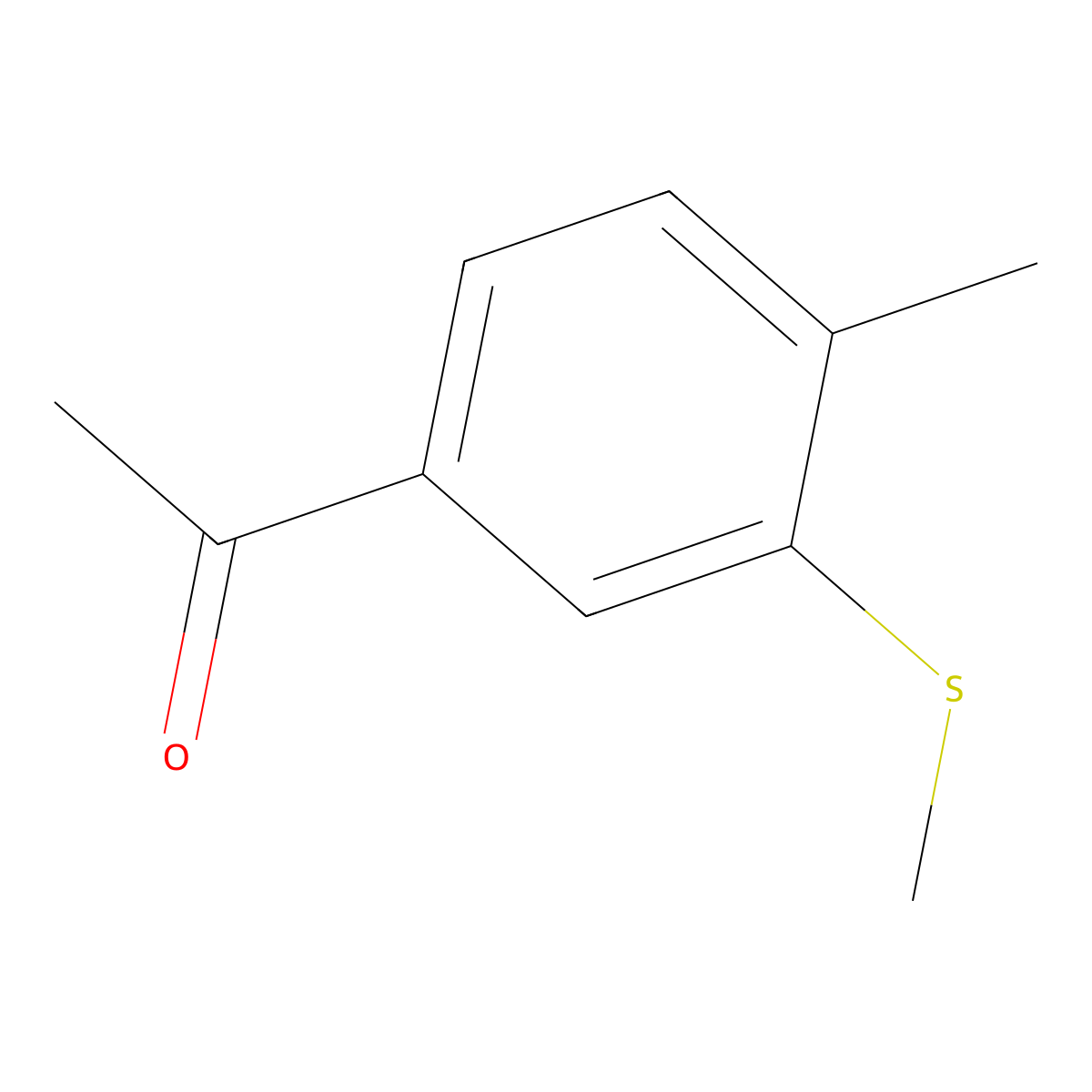 1-[4-Methyl-3-(methylthio)phenyl]ethanone molecular structure, CAS 82146-77-8