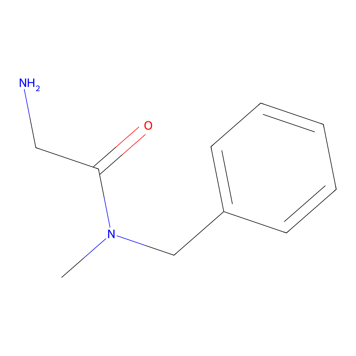 2-amino-N-benzyl-N-methylacetamide molecular structure, CAS 82155-38-2