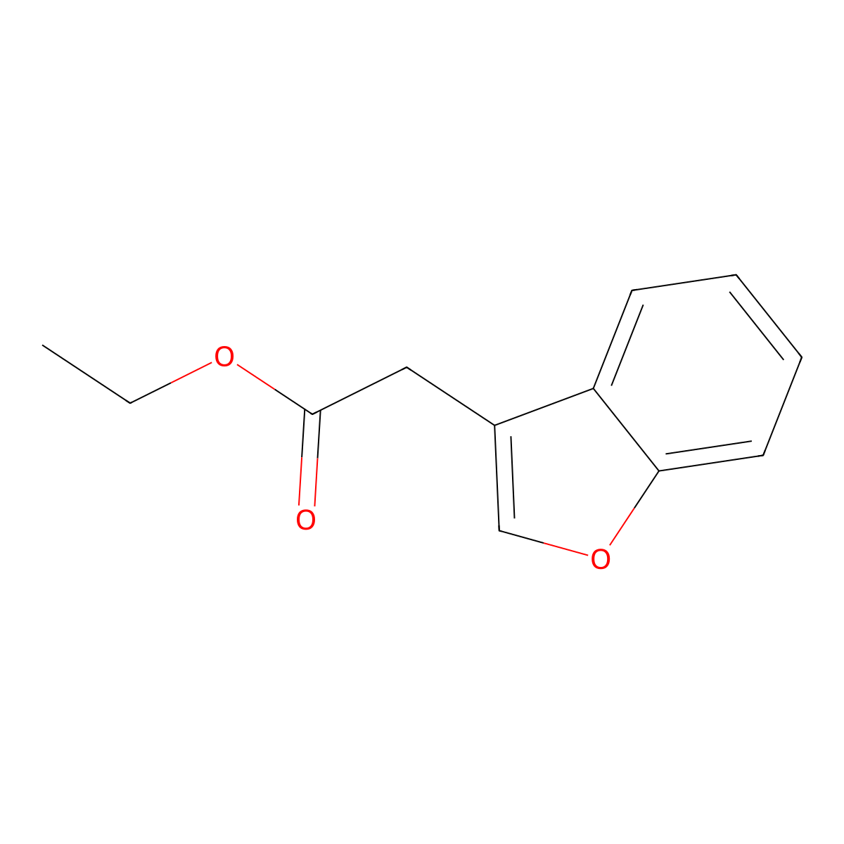 Ethyl 2-(benzofuran-3-yl)acetate molecular structure, CAS 82156-58-9