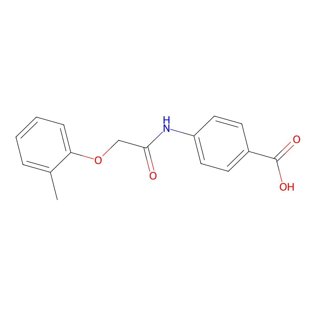 4-{[(2-Methylphenoxy)acetyl]amino}benzoic acid molecular structure, CAS 82157-39-9