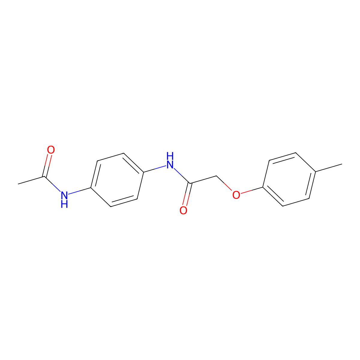 N-[4-(acetylamino)phenyl]-2-(4-methylphenoxy)acetamide molecular structure, CAS 82157-48-0