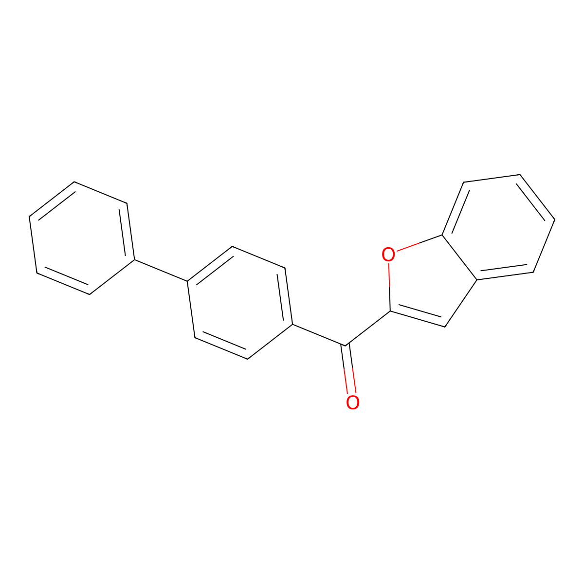 1-Benzofuran-2-yl-(4-phenylphenyl)methanone molecular structure, CAS 82158-42-7