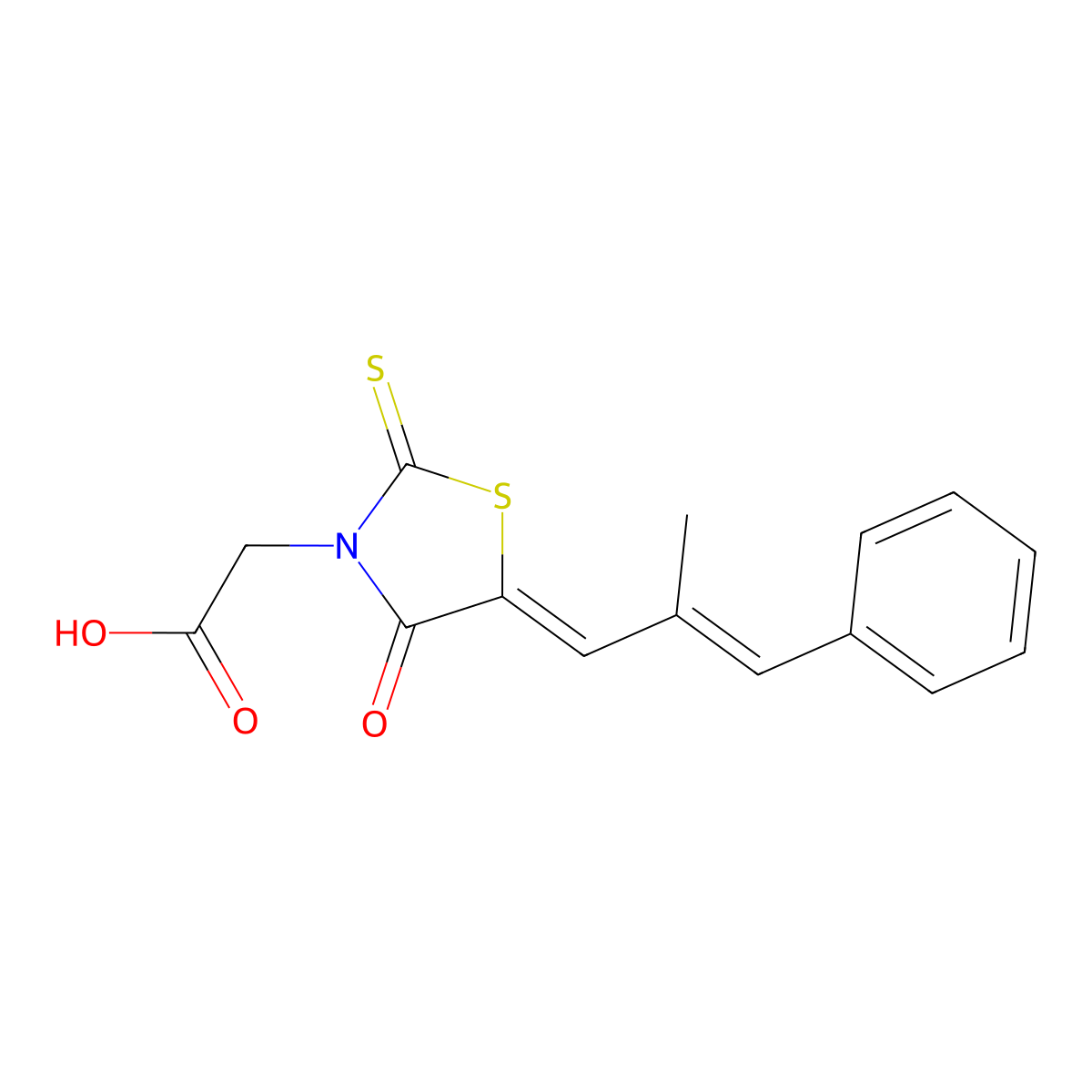 Epalrestat molecular structure, CAS 82159-09-9