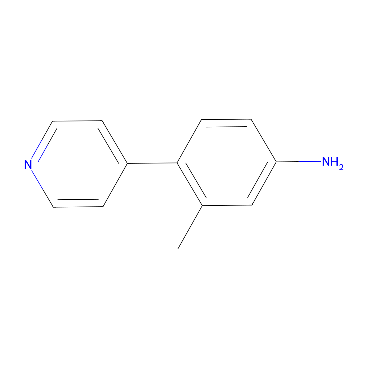 3-Methyl-4-(pyridin-4-yl)aniline molecular structure, CAS 82160-27-8