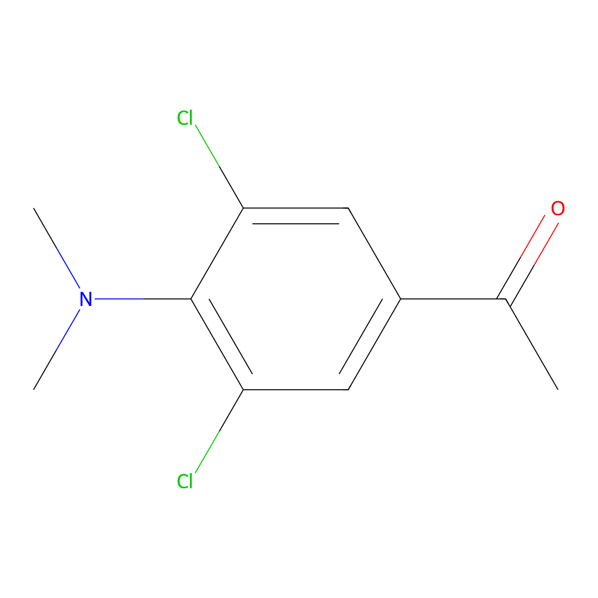 1-[3,5-Dichloro-4-(dimethylamino)phenyl]ethan-1-one molecular structure, CAS 82165-06-8