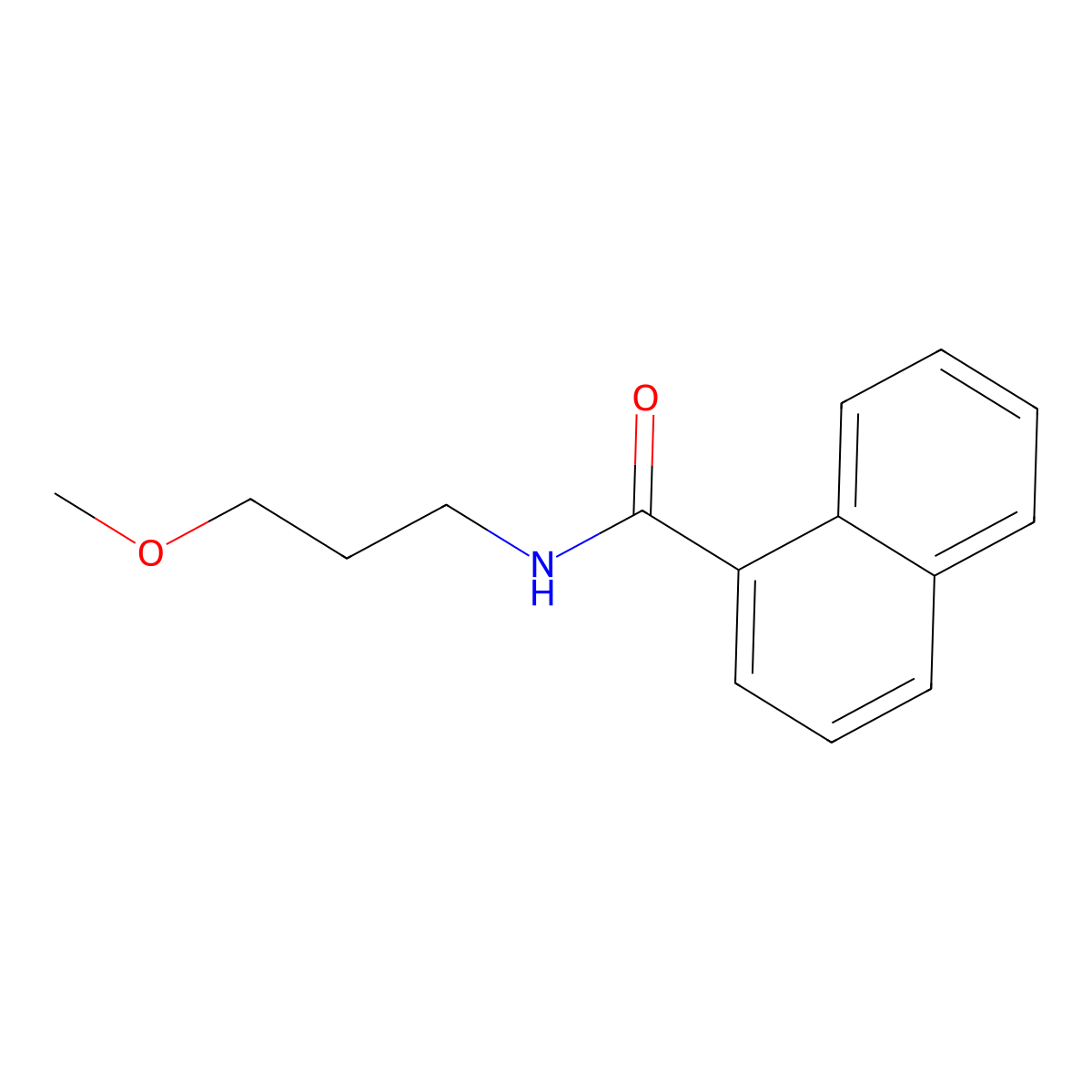 N-(3-methoxypropyl)naphthalene-1-carboxamide molecular structure, CAS 82169-81-1