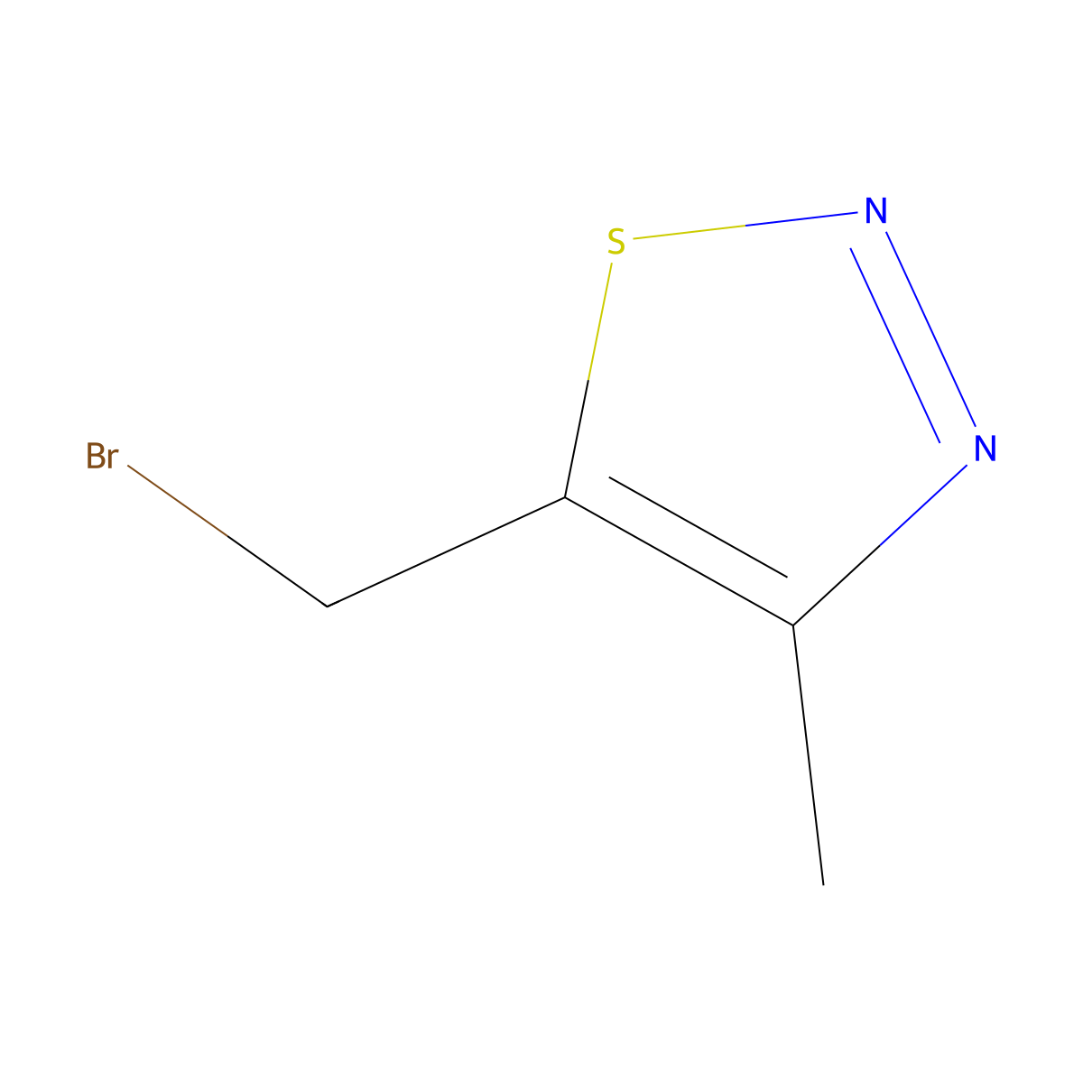 5-(Bromomethyl)-4-methyl-1,2,3-thiadiazole molecular structure, CAS 82172-26-7