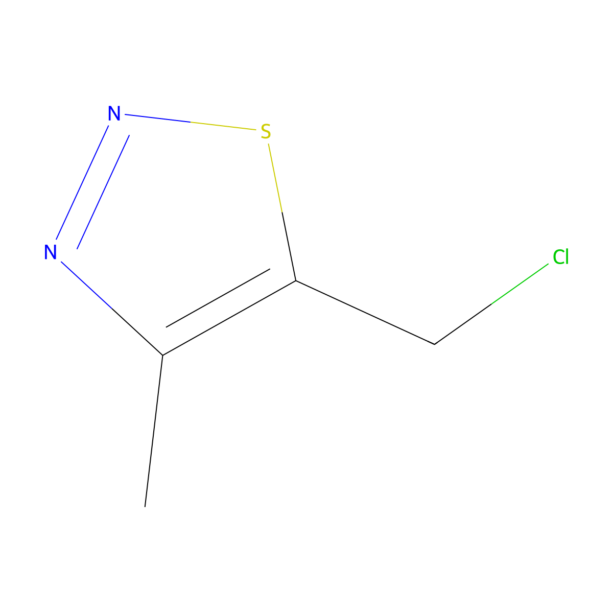 5-(Chloromethyl)-4-methyl-1,2,3-thiadiazole molecular structure, CAS 82172-42-7