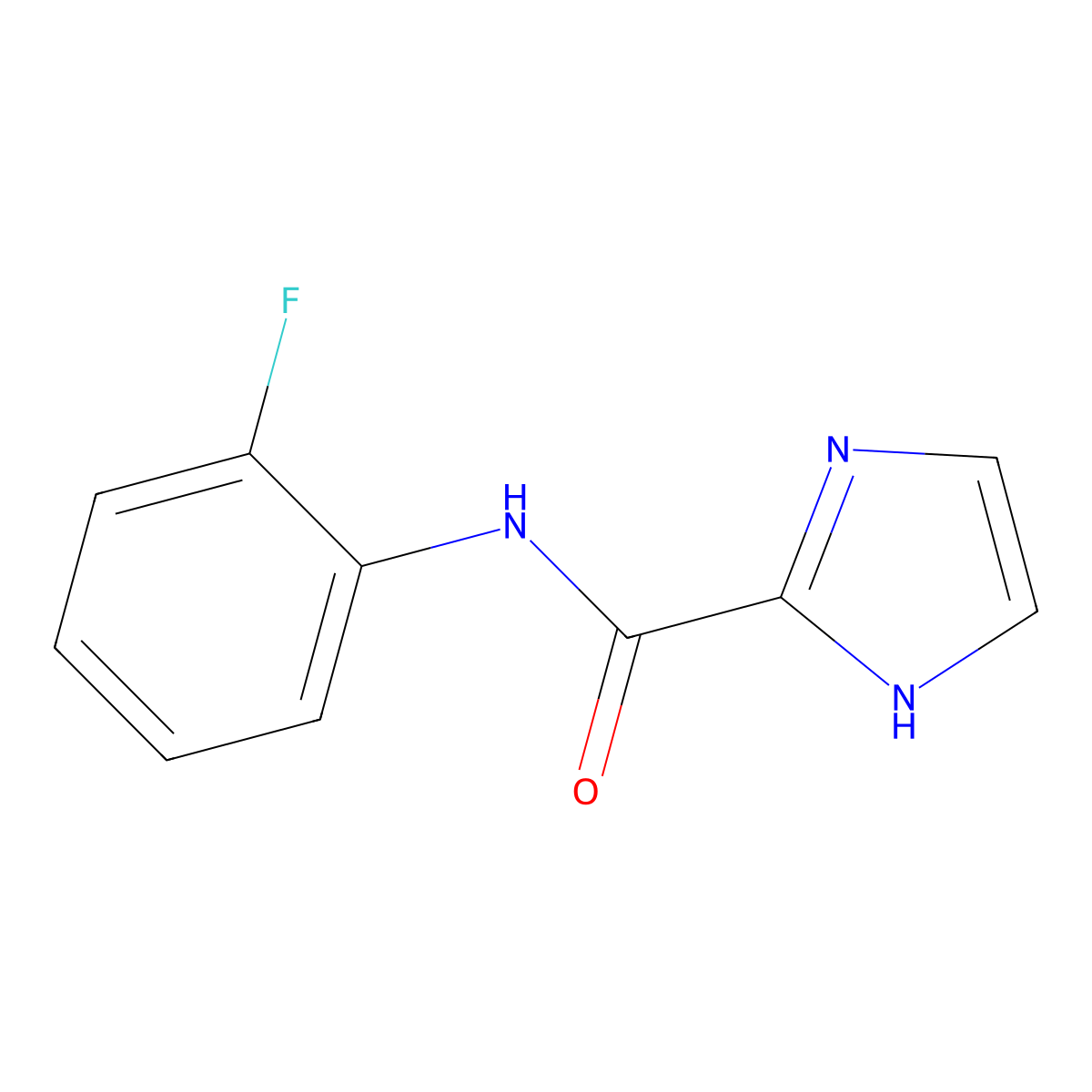 2'-Fluoro-2-imidazolecarboxanilide molecular structure, CAS 82173-01-1