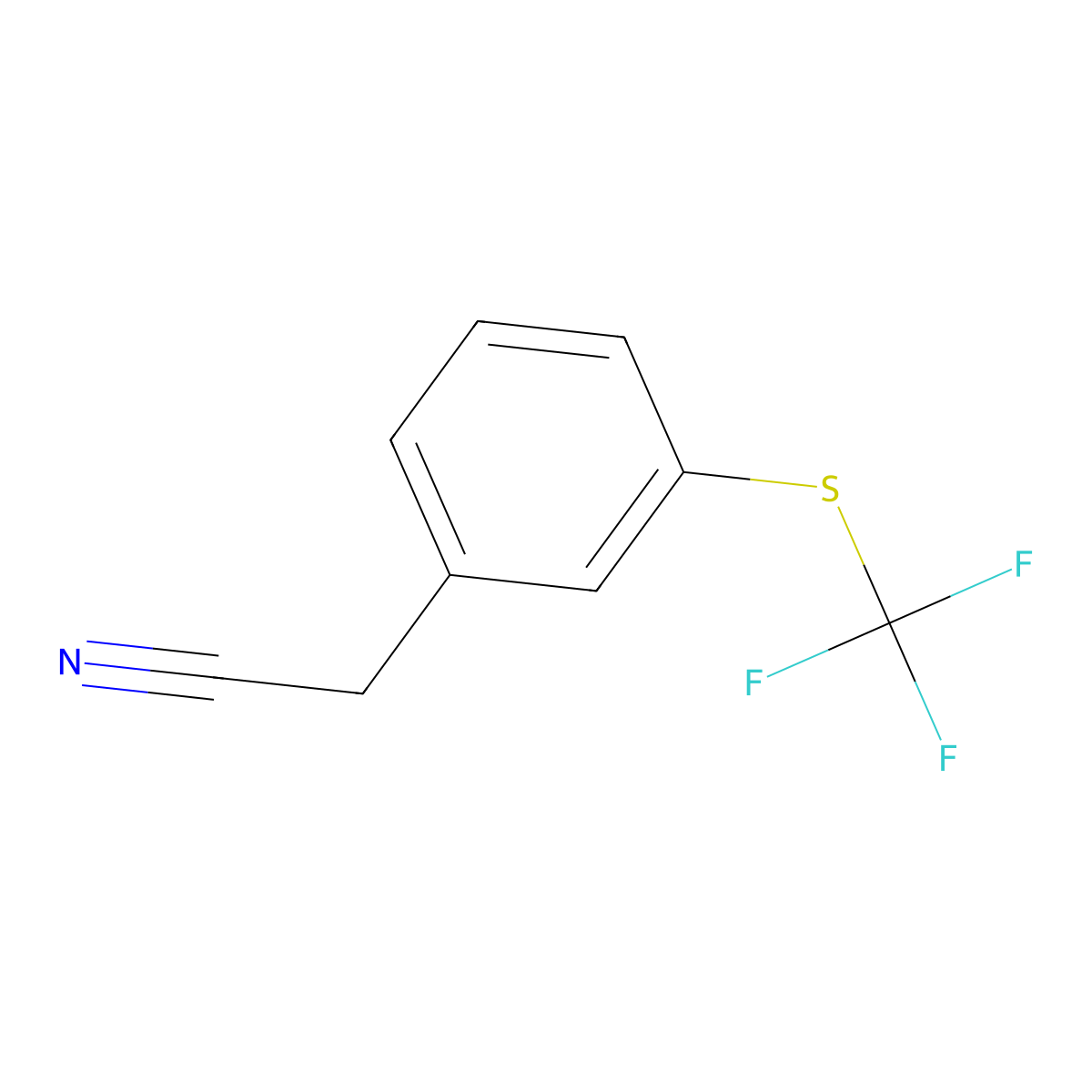 3-(Trifluoromethylthio)Phenylacetonitrile molecular structure, CAS 82174-09-2