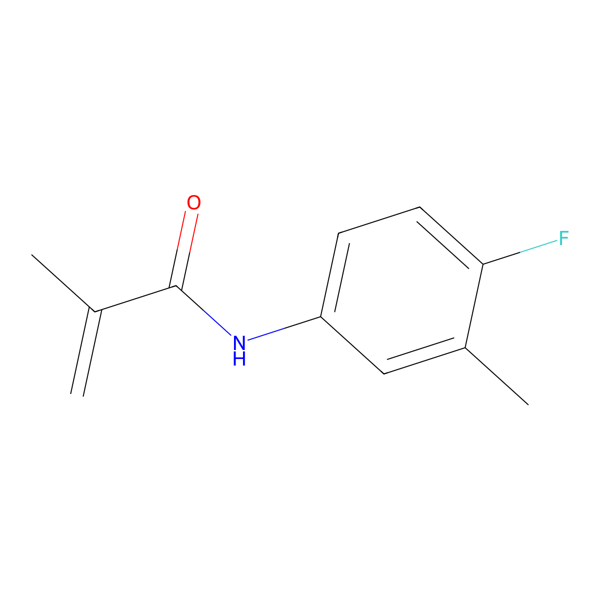 N-(4-Fluoro-3-methylphenyl)-2-methylprop-2-enamide molecular structure, CAS 821765-34-8
