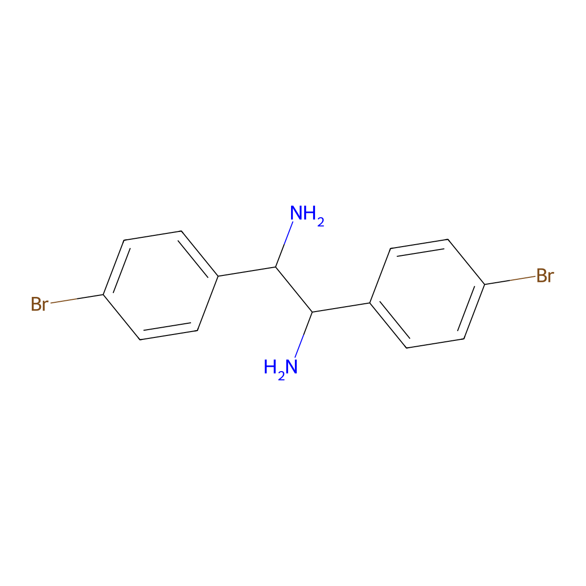 (1R,2R)-1,2-bis(4-bromophenyl)ethane-1,2-diamine molecular structure, CAS 821766-67-0