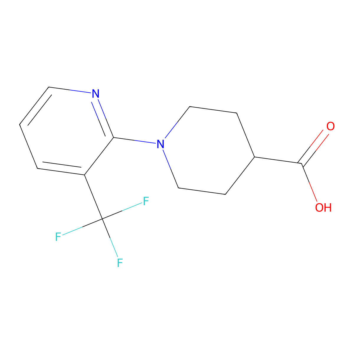 3'-Trifluoromethyl-3,4,5,6-Tetrahydro-2H-[1,2']Bipyridinyl-4-Carboxylic Acid molecular structure, CAS 821768-09-6