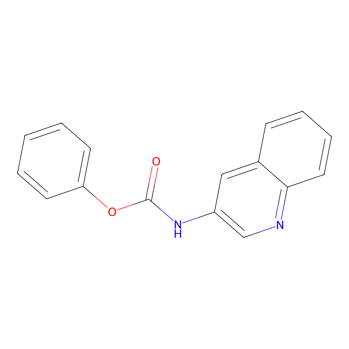 phenyl N-(quinolin-3-yl)carbamate molecular structure, CAS 821768-22-3