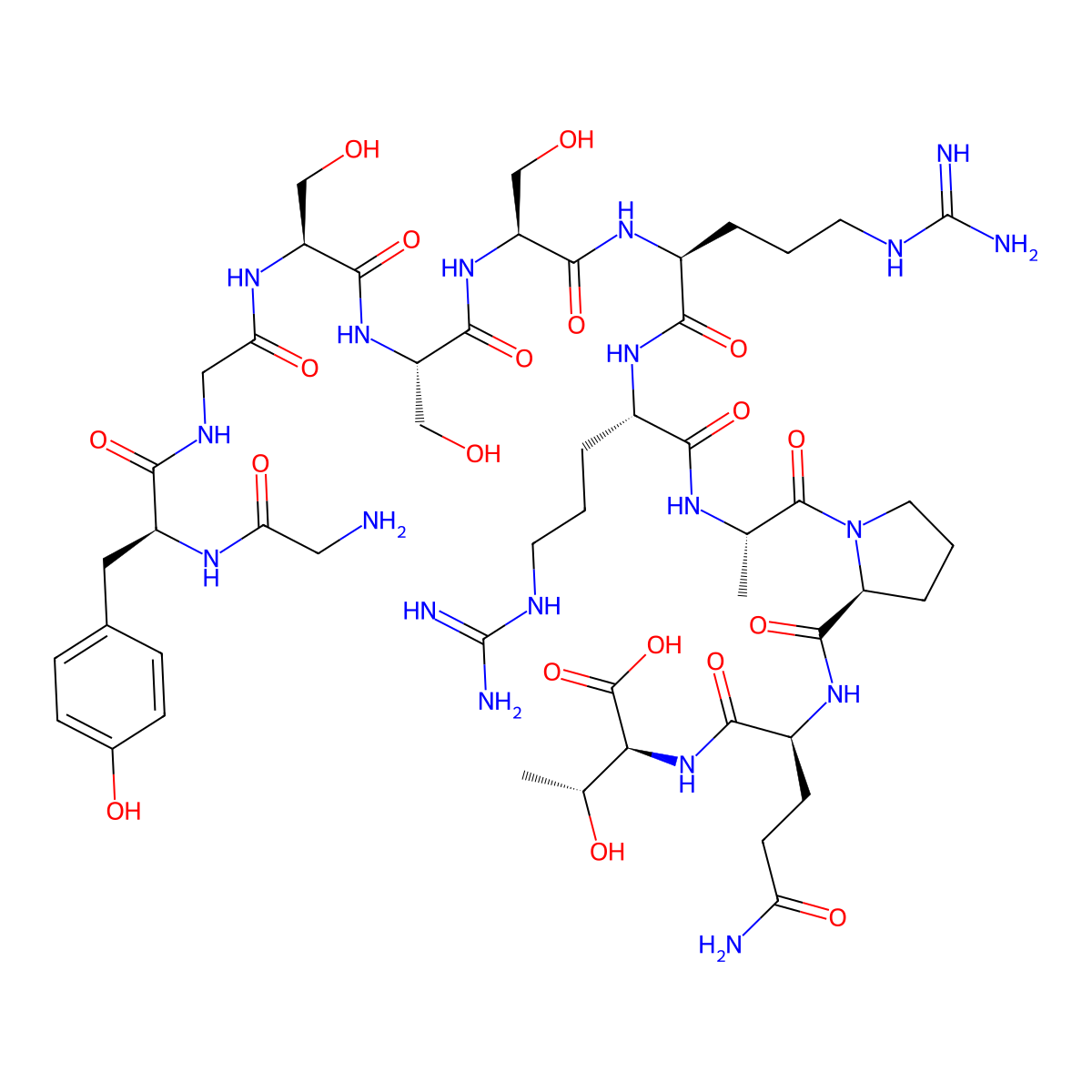H-Gly-Tyr-Gly-Ser-Ser-Ser-Arg-Arg-Ala-Pro-Gln-Thr-OH molecular structure, CAS 82177-09-1