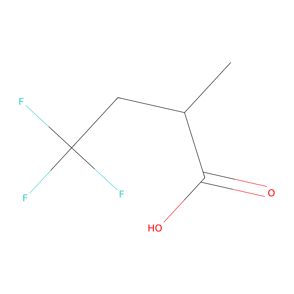 Butanoic acid, 4,4,4-trifluoro-2-methyl-, (2R)- molecular structure, CAS 821775-25-1