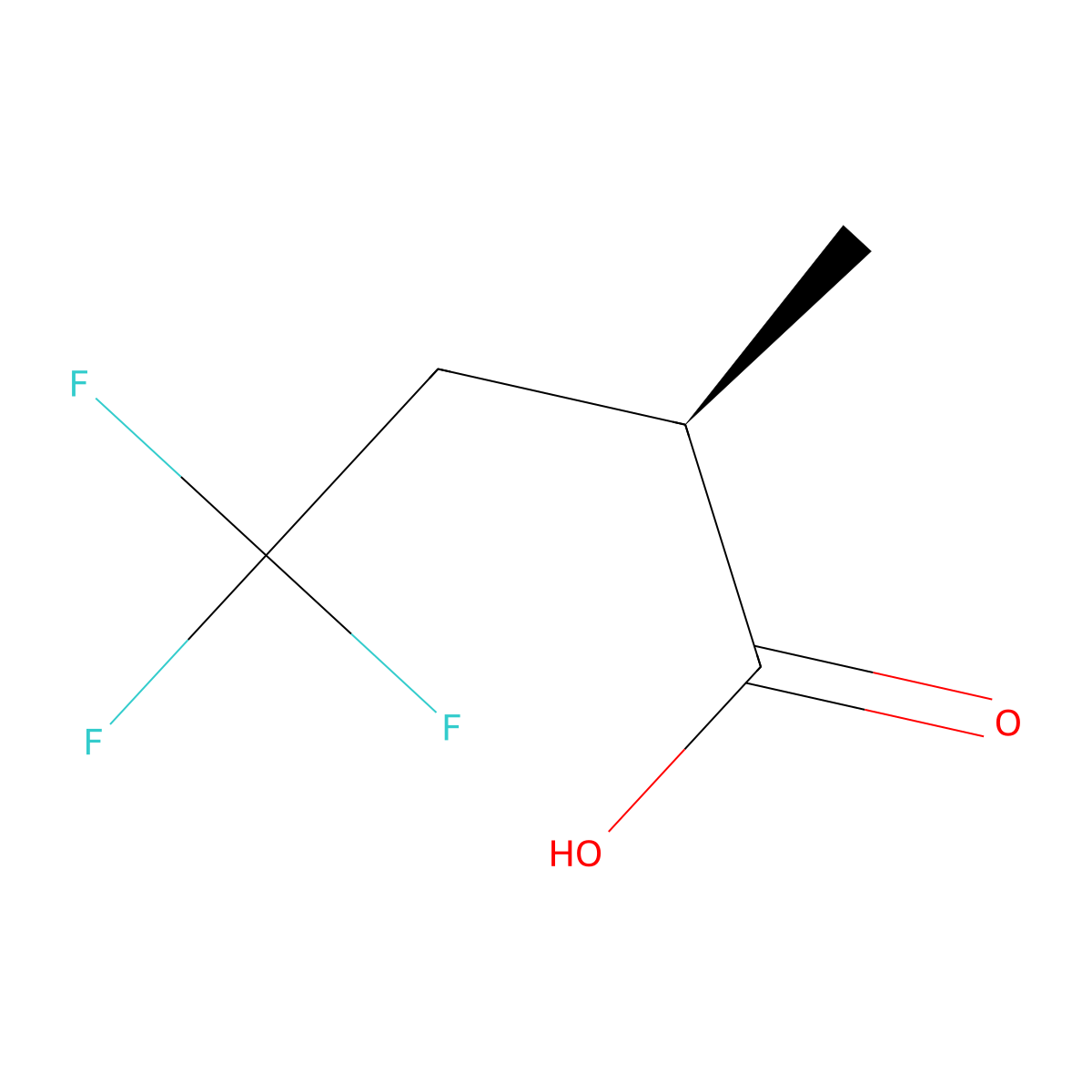 Butanoic acid, 4,4,4-trifluoro-2-methyl-, (2R)- molecular structure, CAS 821775-25-1