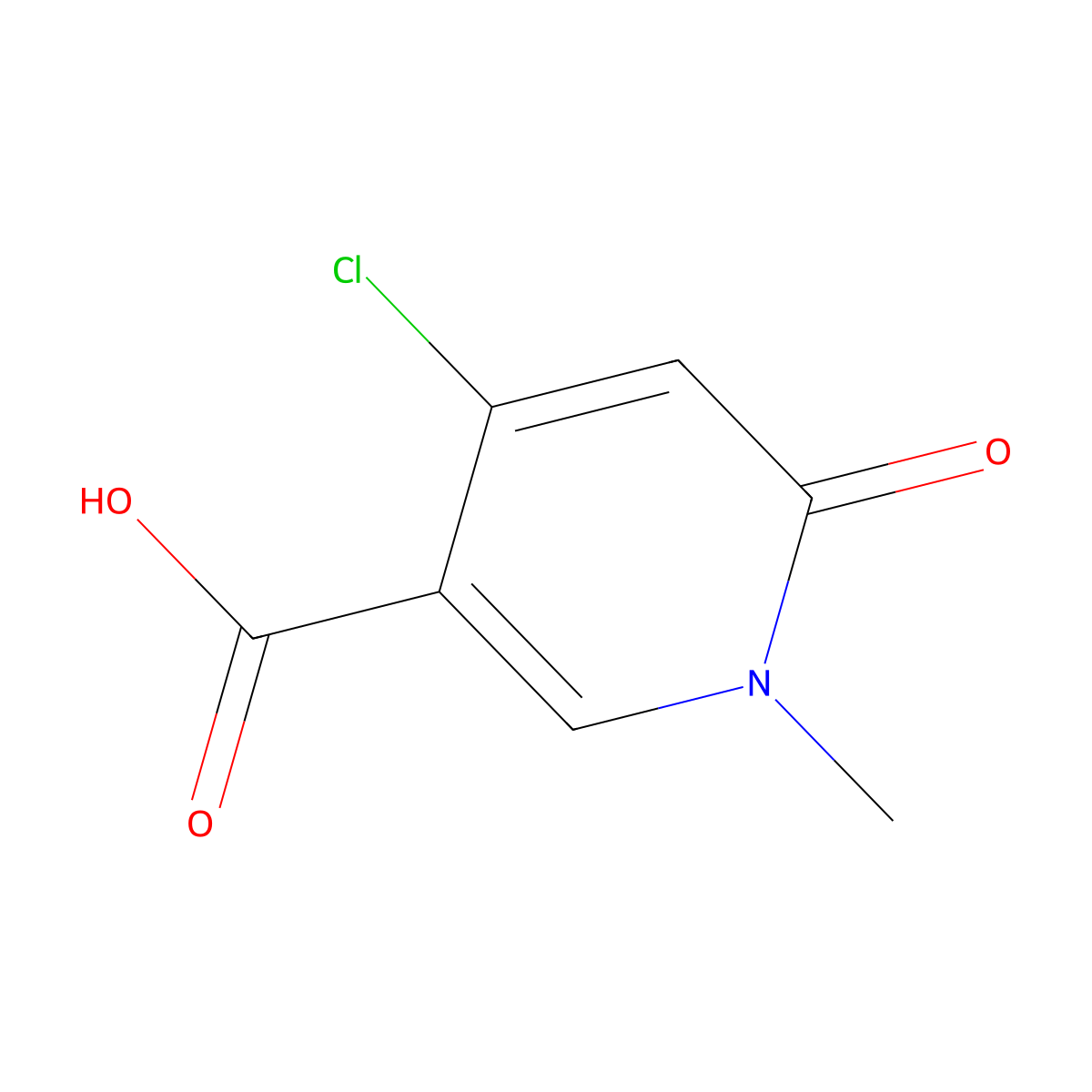 4-Chloro-1-methyl-6-oxo-1,6-dihydropyridine-3-carboxylic acid molecular structure, CAS 821791-59-7