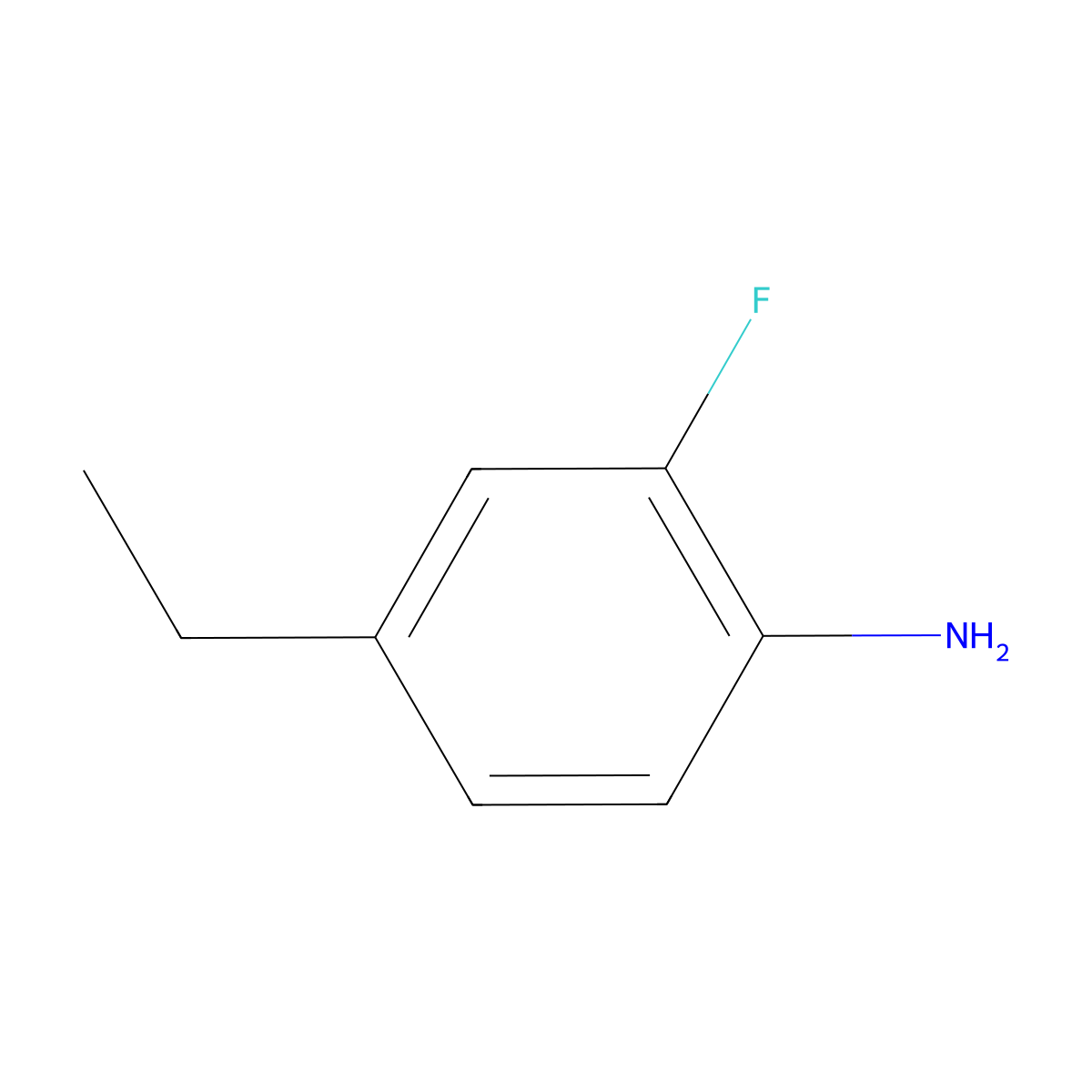 4-Ethyl-2-fluoroaniline molecular structure, CAS 821791-69-9