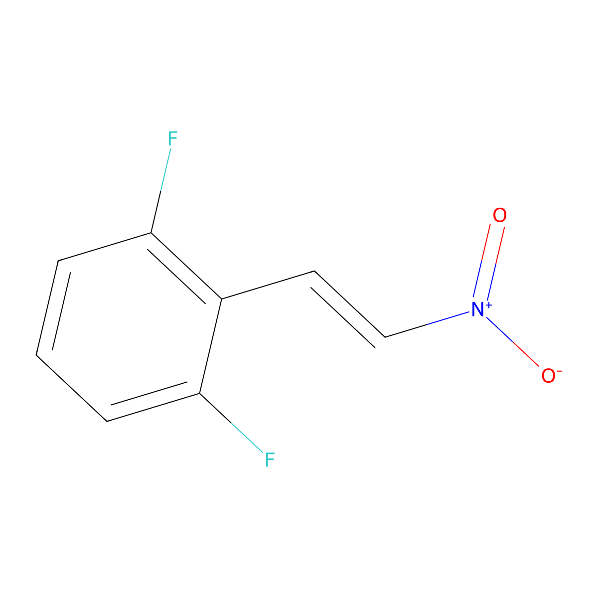 Benzene, 1,3-difluoro-2-[(1E)-2-nitroethenyl]- molecular structure, CAS 821797-34-6