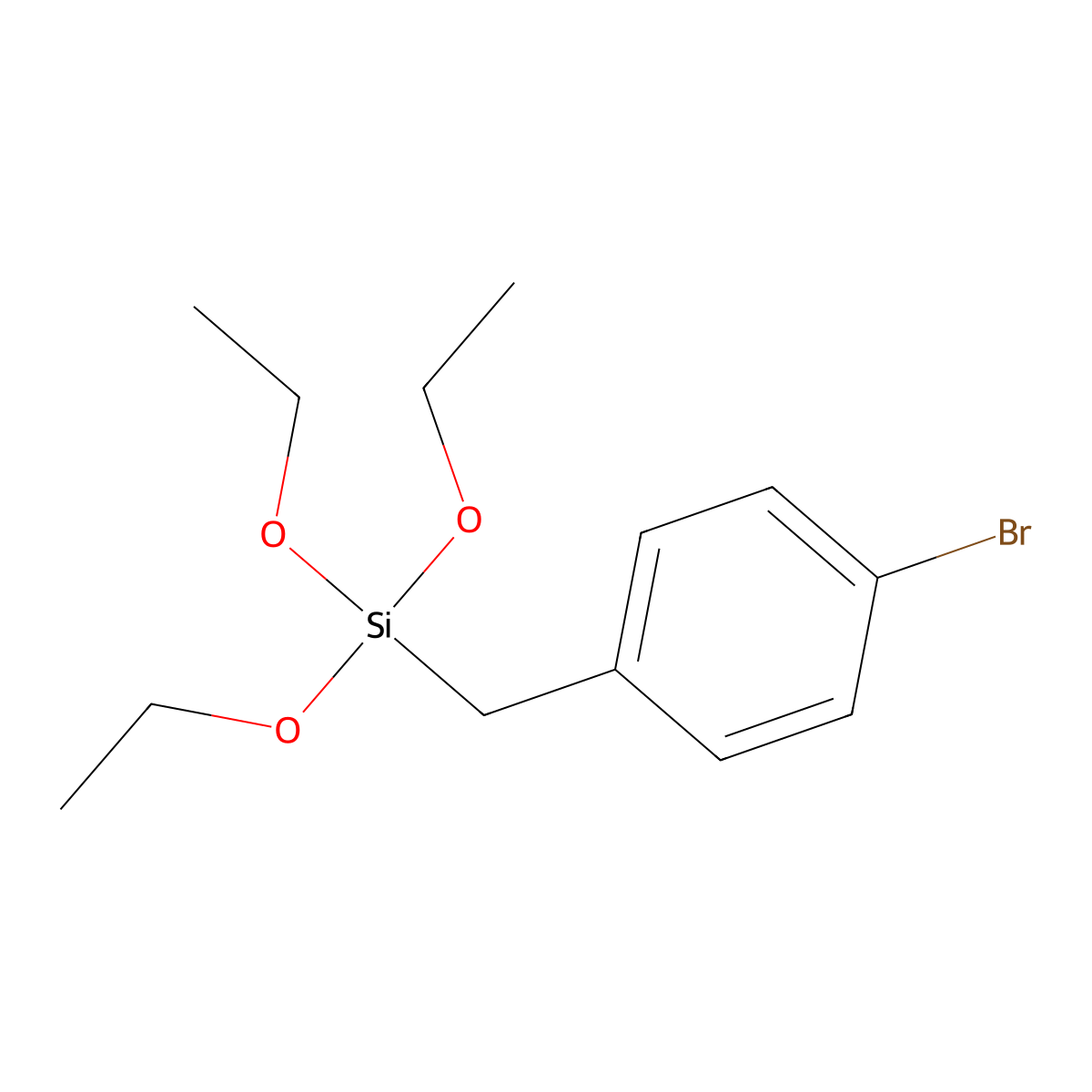 [(4-Bromophenyl)methyl](triethoxy)silane molecular structure, CAS 821799-99-9