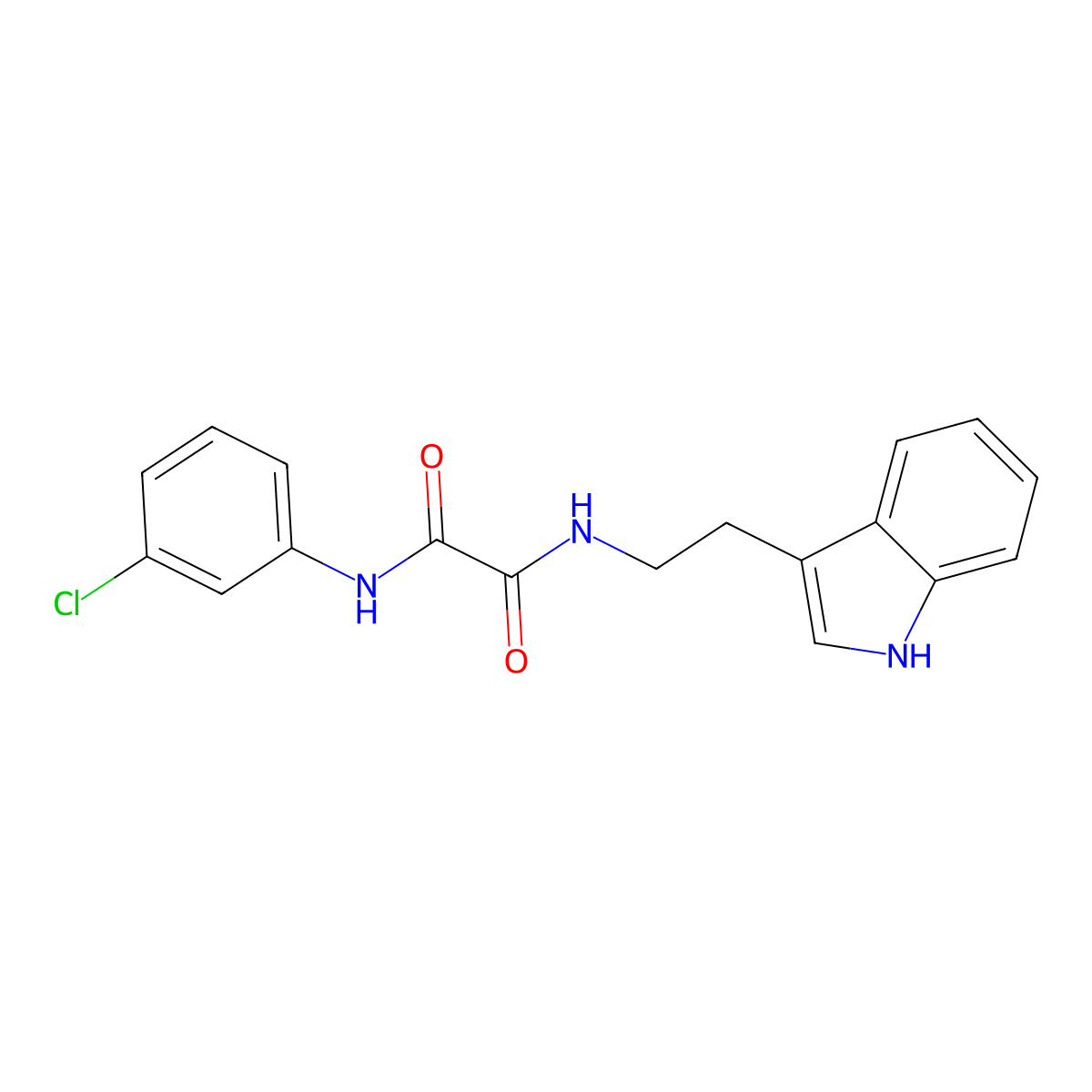 N'-(3-chlorophenyl)-N-[2-(1H-indol-3-yl)ethyl]oxamide molecular structure, CAS 821803-76-3