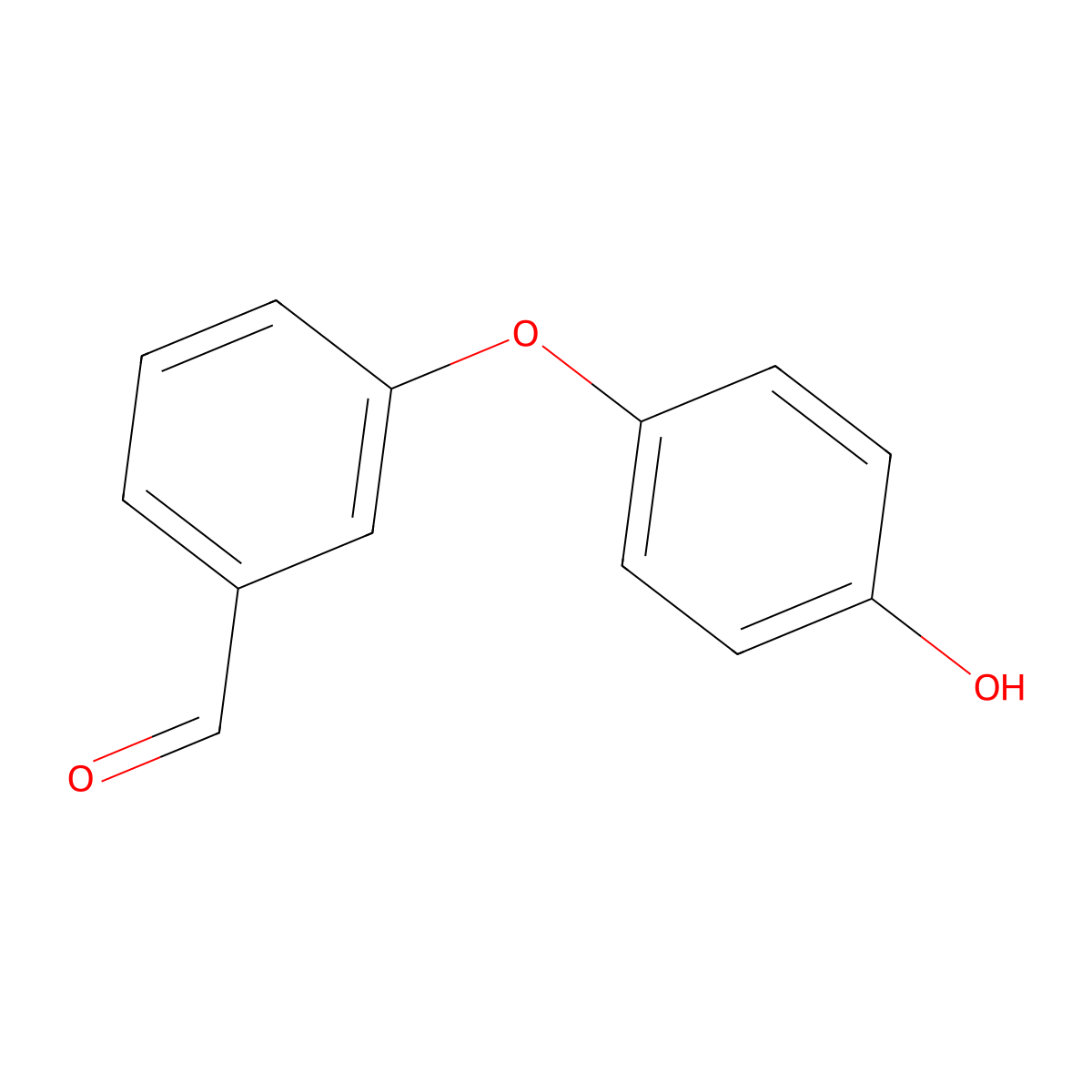 3-(4-Hydroxy-phenoxy)-benzaldehyde molecular structure, CAS 82186-80-9
