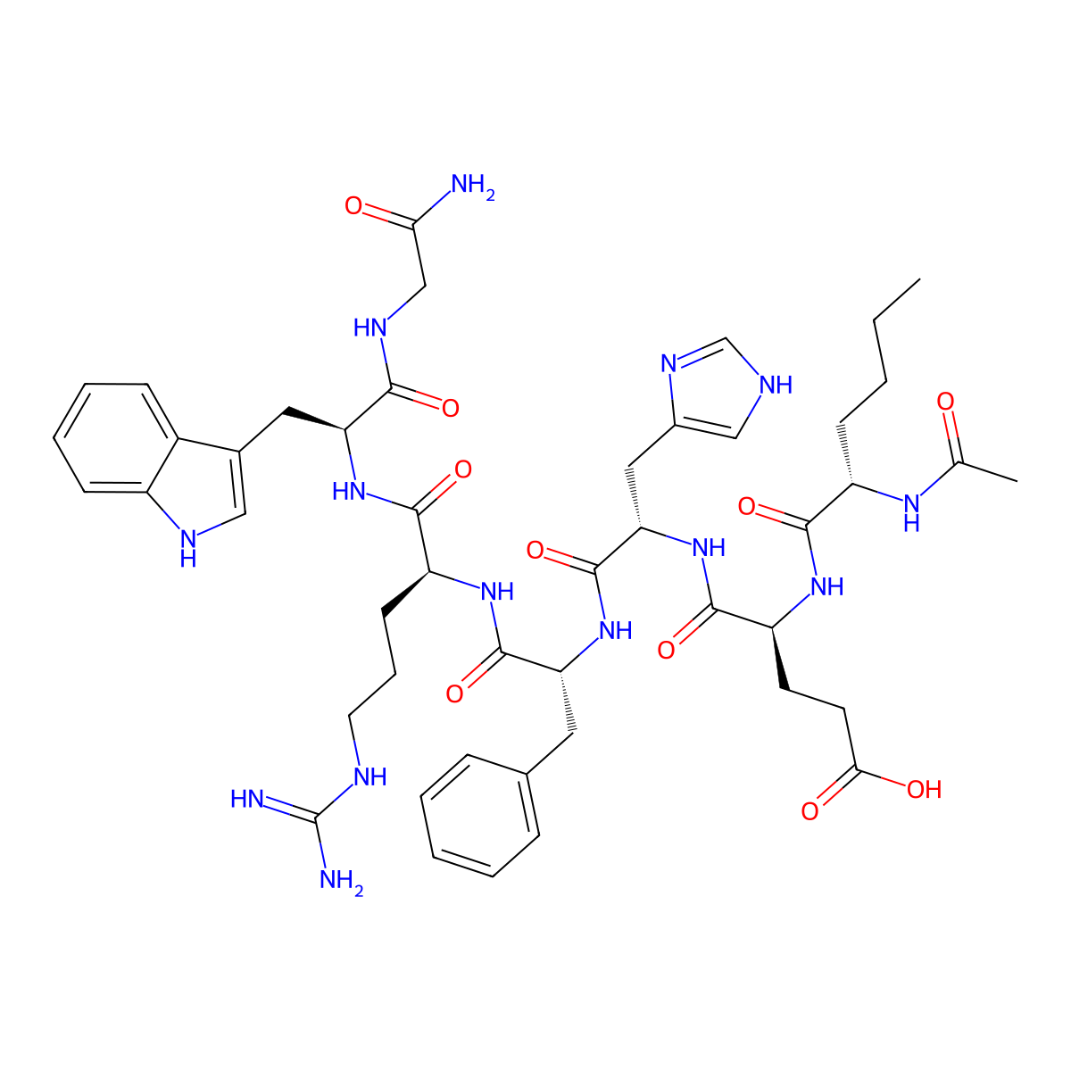Ac-[Nle4,D-Phe7]-|A-MSH (4-10)-NH2 molecular structure, CAS 82188-67-8