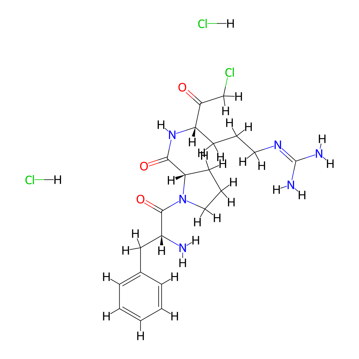 Ppack dihydrochloride molecular structure, CAS 82188-90-7