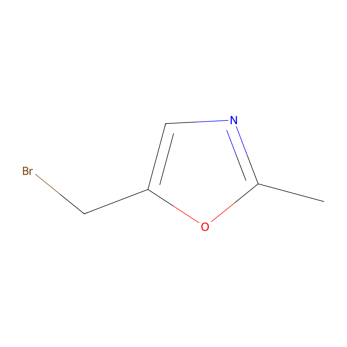5-(Bromomethyl)-2-methyloxazole molecular structure, CAS 82190-68-9