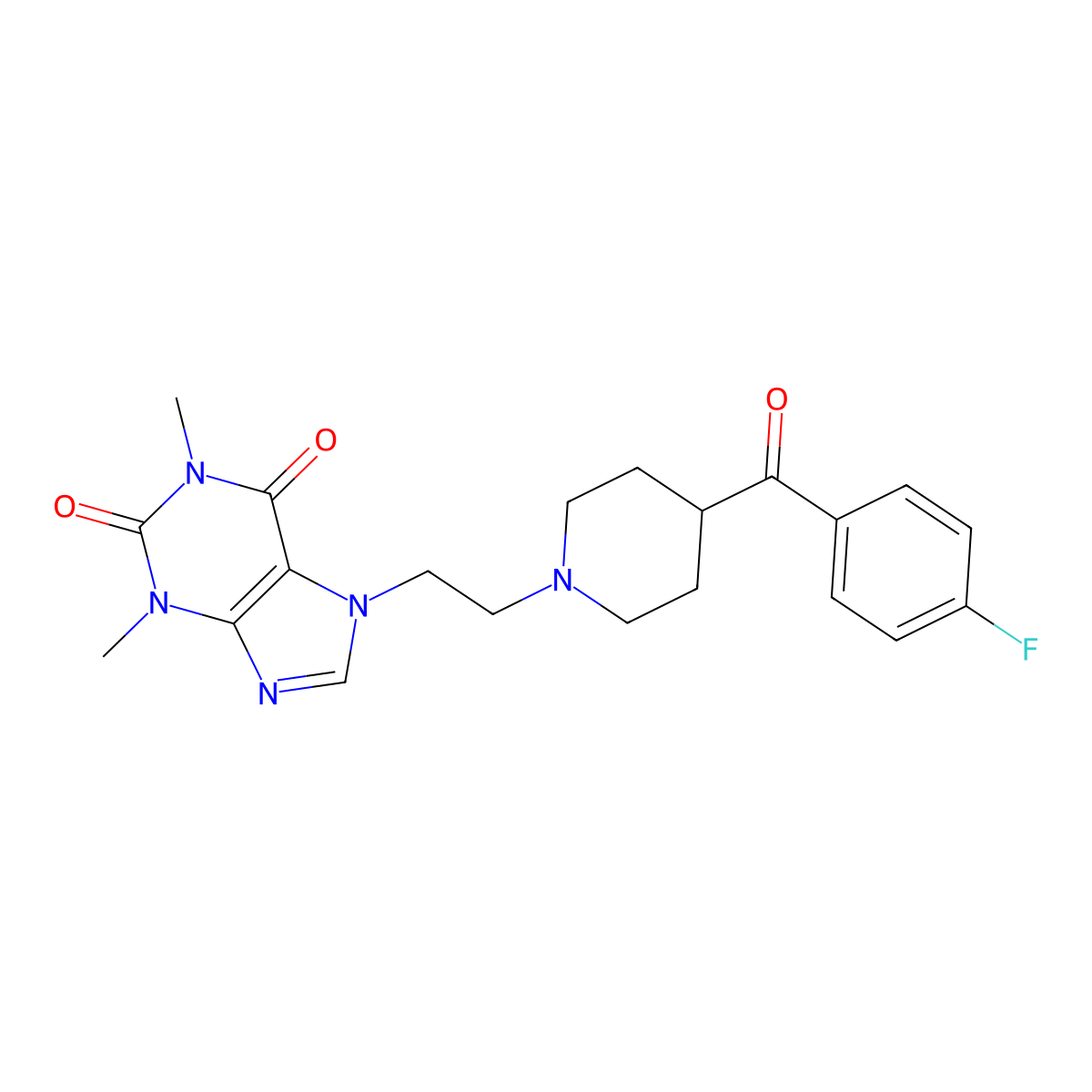 Flufylline molecular structure, CAS 82190-91-8