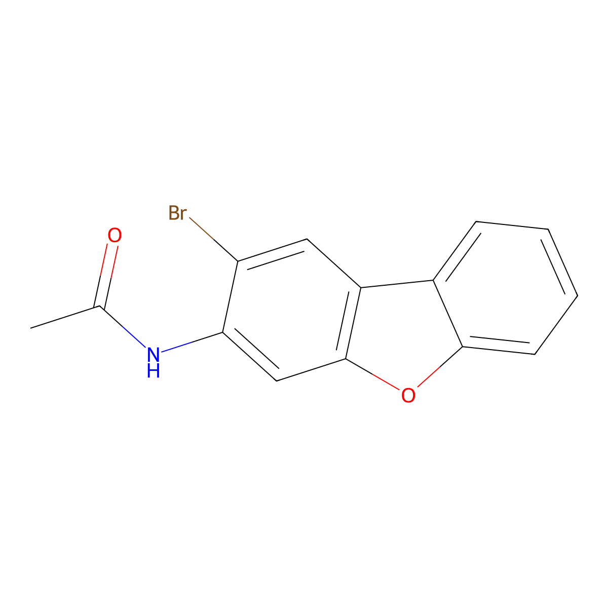 3-Acetamido-2-bromodibenzofuran molecular structure, CAS 82191-22-8