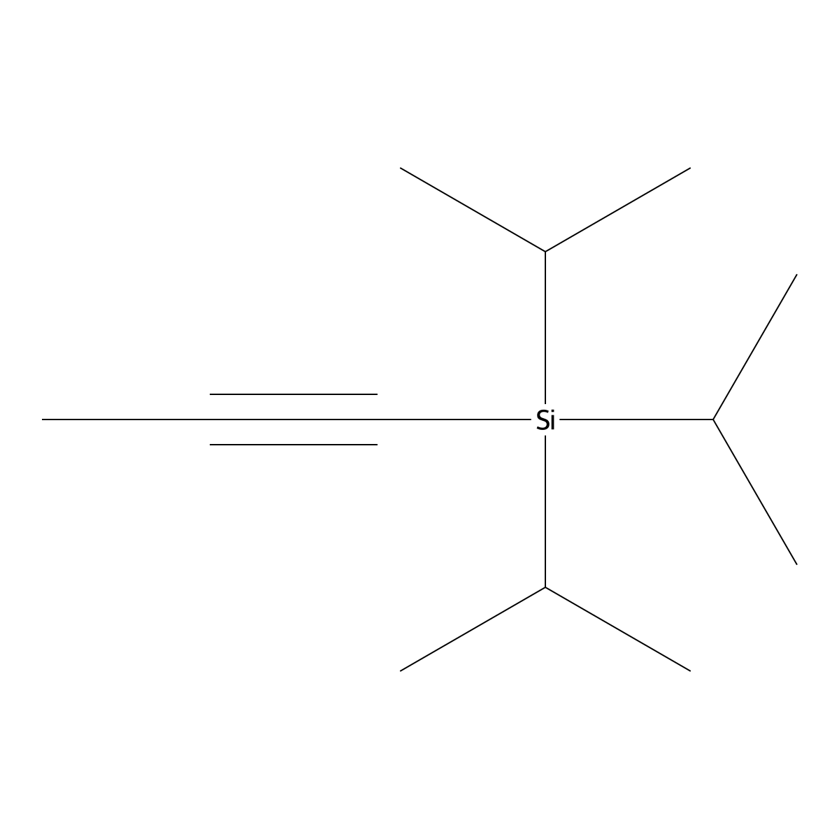 1-(Triisopropylsilyl)-1-propyne molecular structure, CAS 82192-57-2