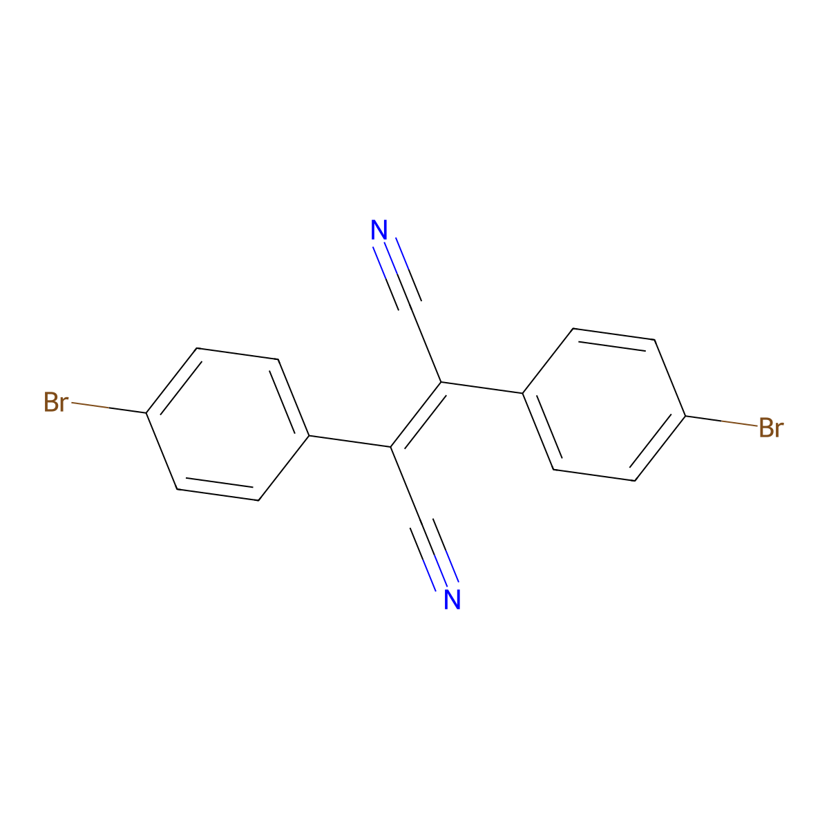 2,3-Bis(4-bromophenyl)-2-butenedinitrile molecular structure, CAS 82193-93-9