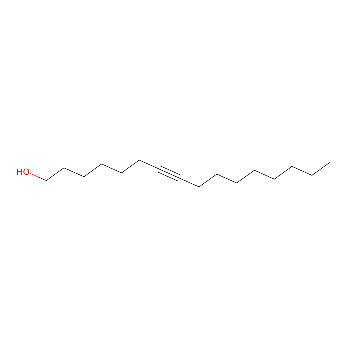 7-Hexadecyn-1-ol molecular structure, CAS 822-21-9