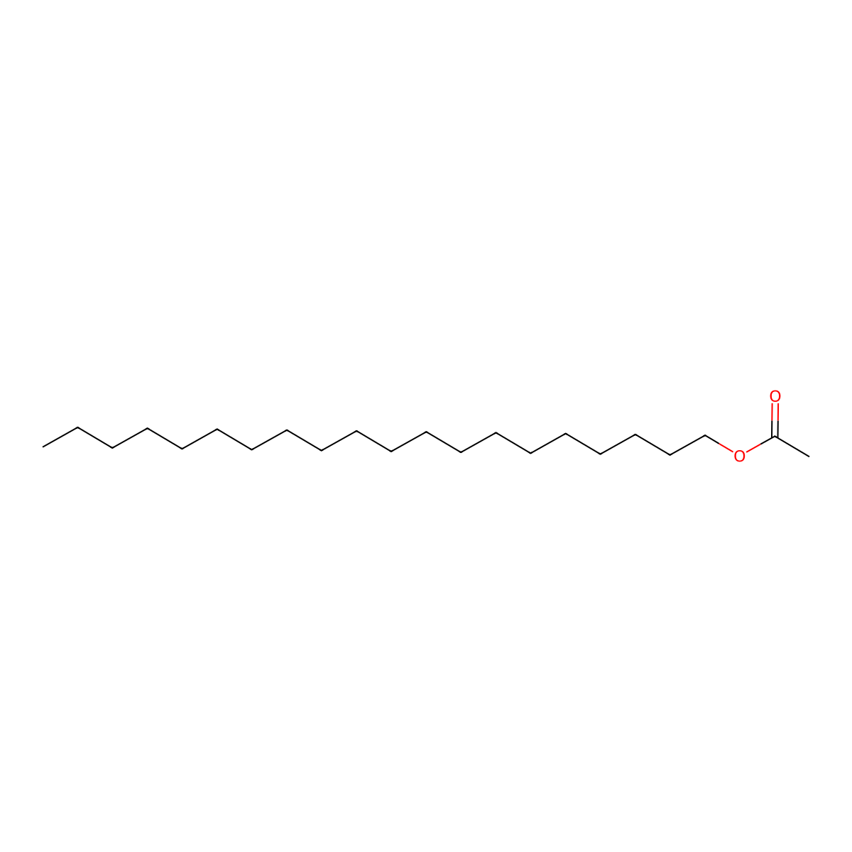 Acetic acid, C>19-alkyl esters molecular structure, CAS 822-24-2