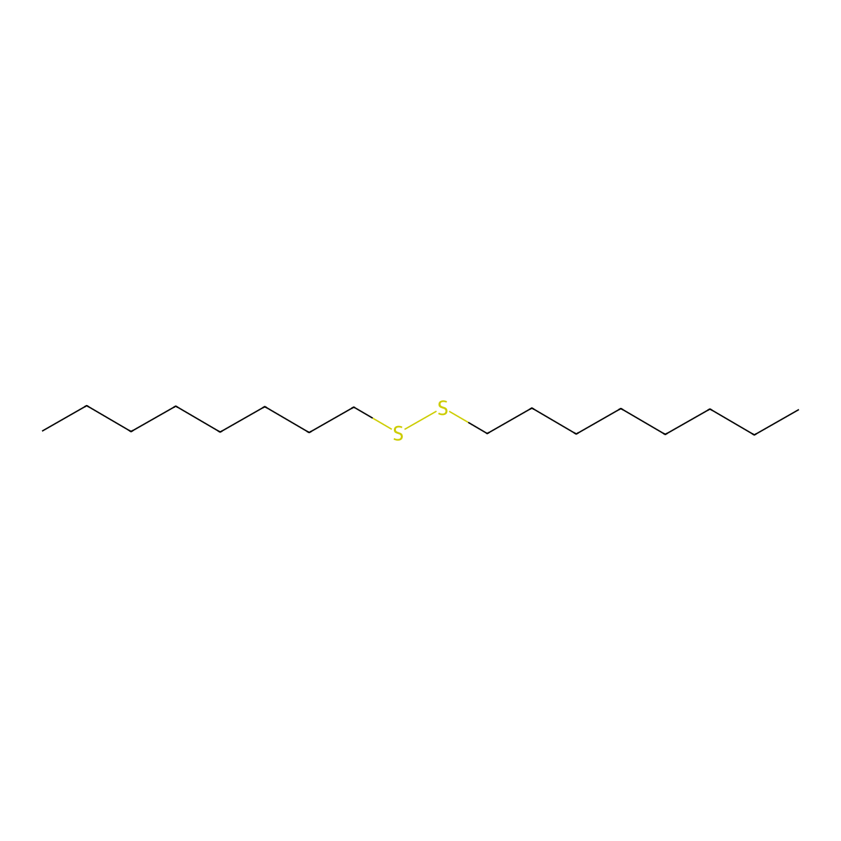 Di-n-octyl disulfide molecular structure, CAS 822-27-5