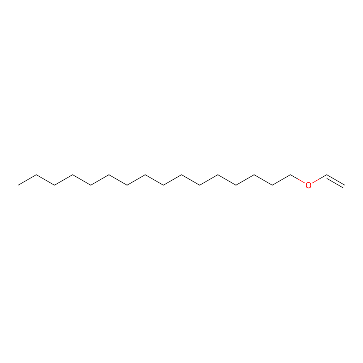 Cetyl vinyl ether molecular structure, CAS 822-28-6