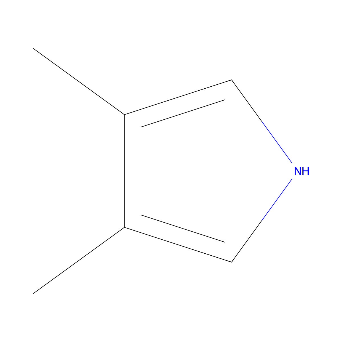 3,4-Dimethylpyrrole molecular structure, CAS 822-51-5