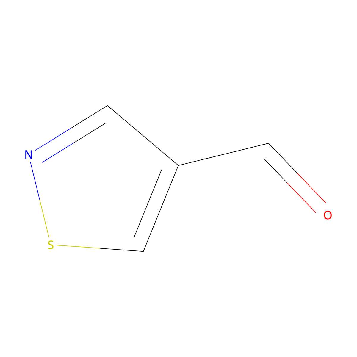 1,2-Thiazole-4-carbaldehyde molecular structure, CAS 822-54-8