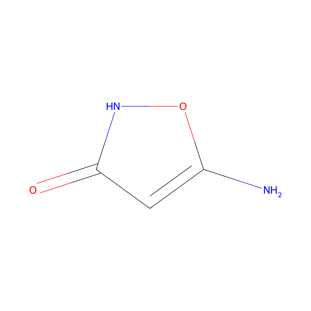 5-Aminoisoxazol-3-ol molecular structure, CAS 822-63-9