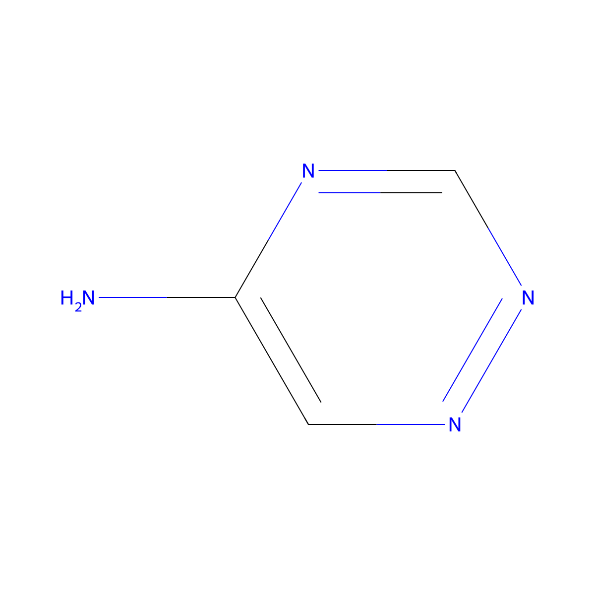1,2,4-Triazin-5-amine molecular structure, CAS 822-69-5