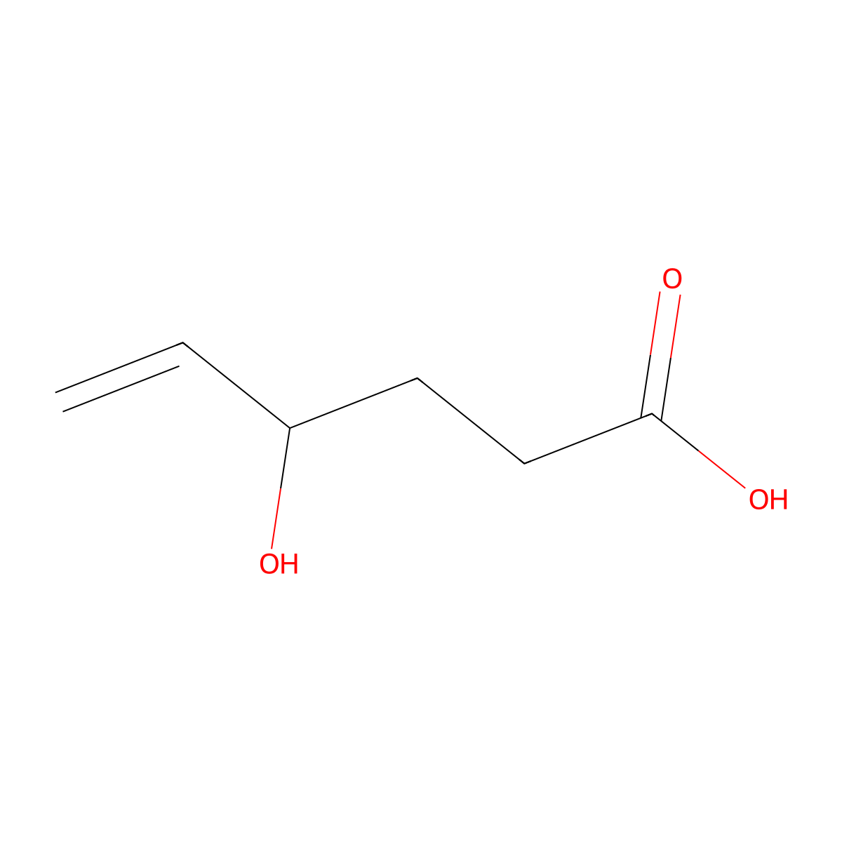 4-Hydroxyhex-5-enoic acid molecular structure, CAS 82200-23-5