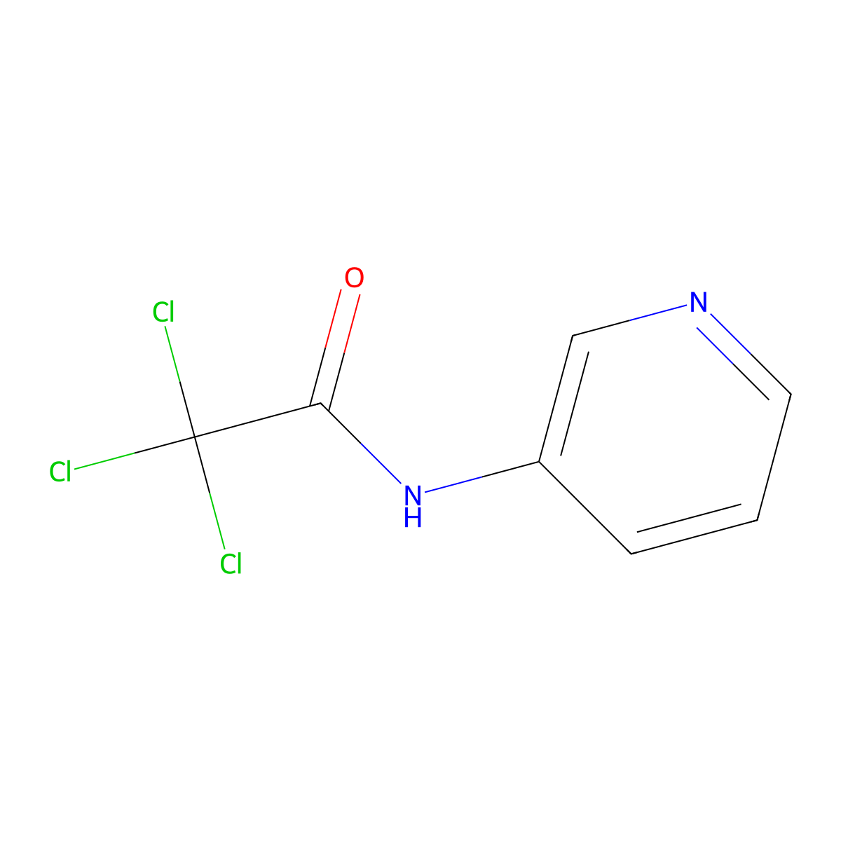 2,2,2-Trichloro-N-(pyridin-3-YL)acetamide molecular structure, CAS 82202-41-3