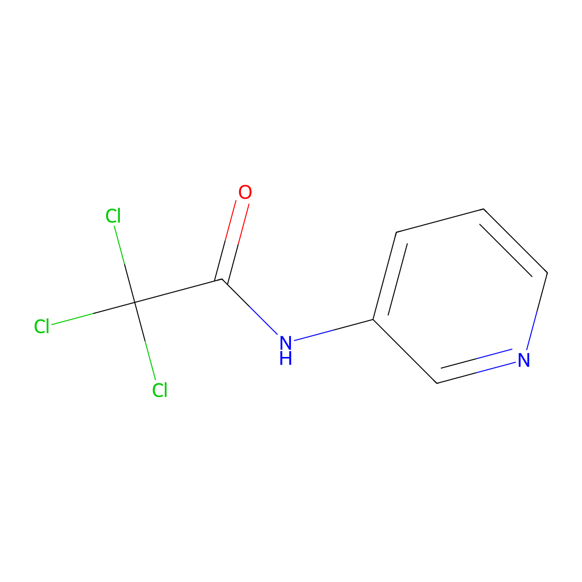 2,2,2-Trichloro-N-(pyridin-3-YL)acetamide molecular structure, CAS 82202-41-3